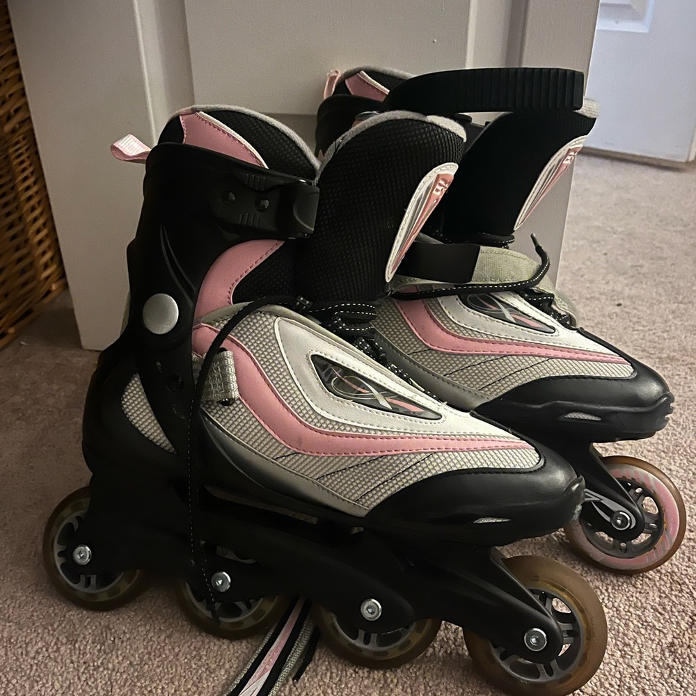 Pink and Black Inline Skates